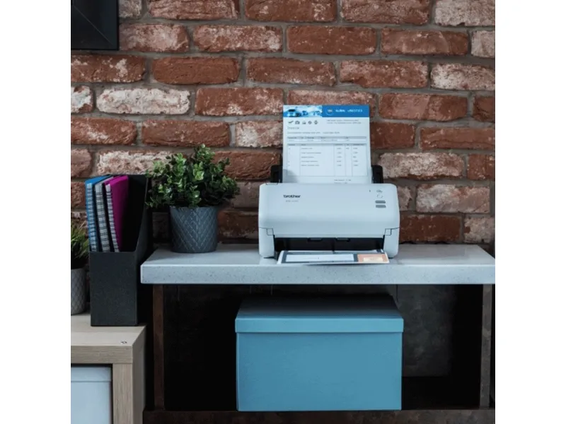 Brother ADS-4100 - Dokumentscanner - Dual CIS - Duplex - A4 - 600 dpi x 600 dpi - op til 35 ppm (mono) / op til 35 ppm (farve) - ADF (60 ark) - op til 5250 scanninger pr. dag - USB 3.0, USB 2.0 (Host)