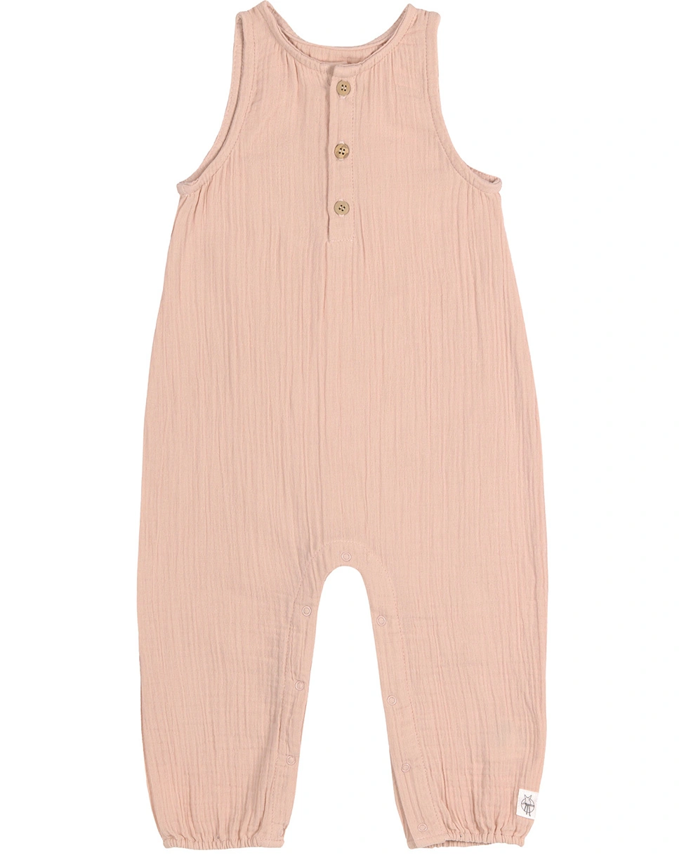 Strampler COZY MUSLIN ohne Fuß in powder pink