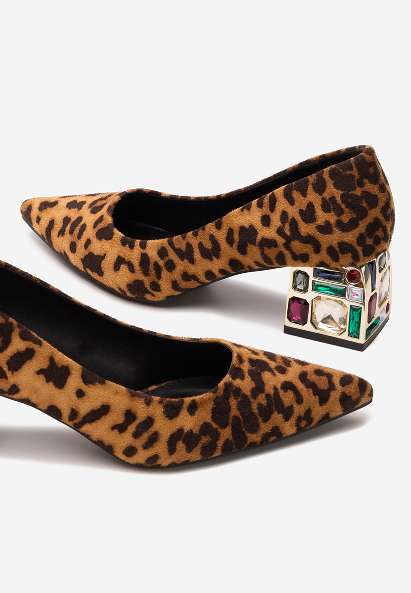 Chaussures à talon épais leopard Jenice