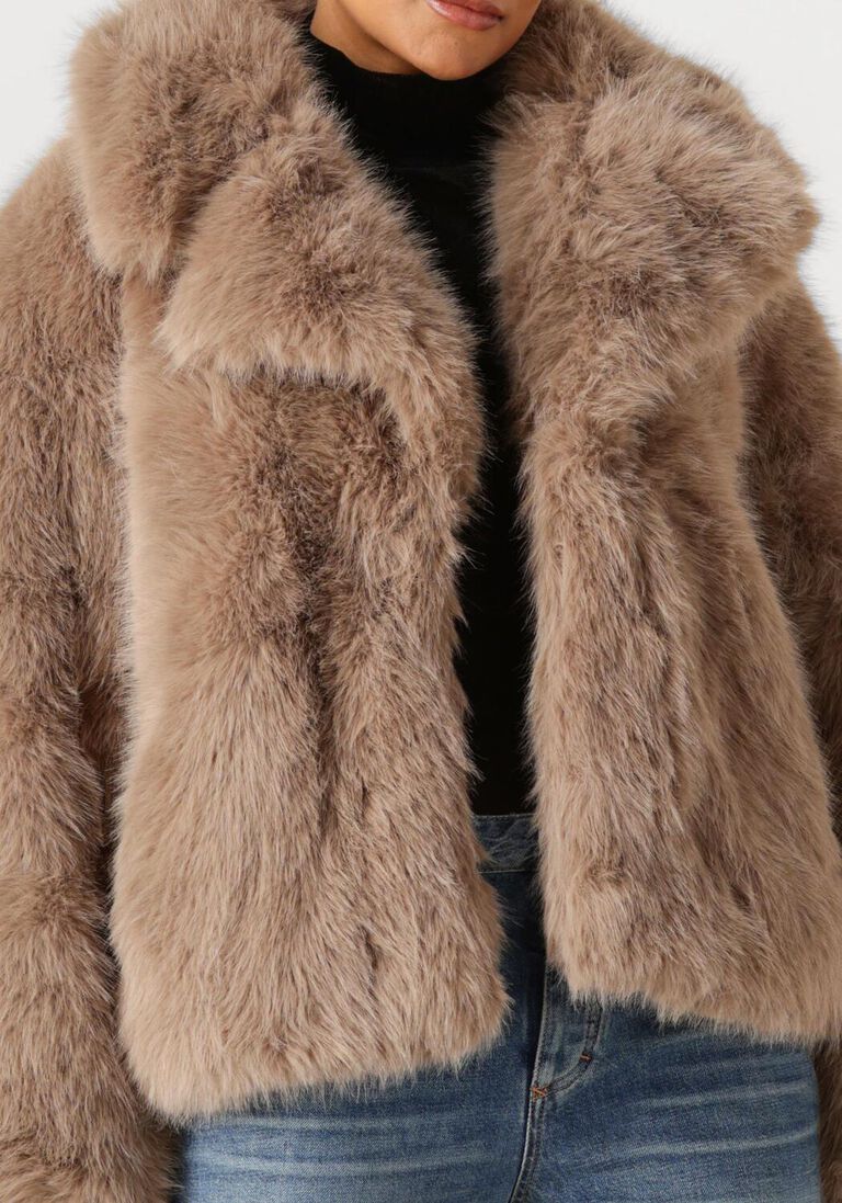 beige alter ego faux fur jas novi