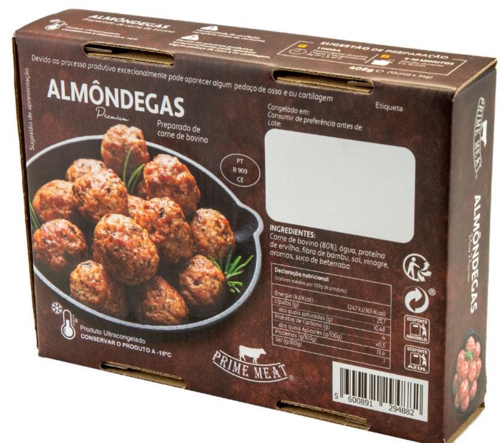 ALMONDEGAS PRIME MEAT PREPARADO CARNE BY CHAKALL 408G
