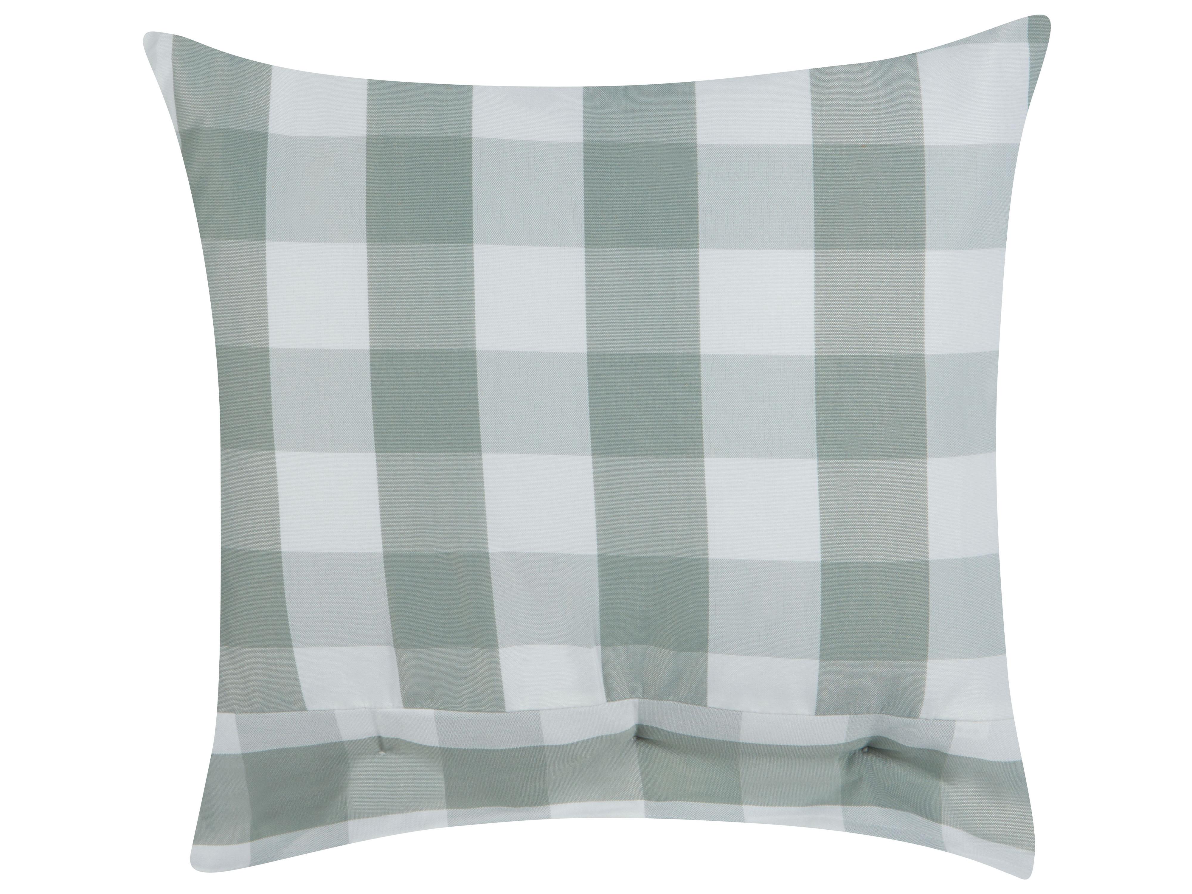 Sierkussen TAMNINE 45 x 45 cm Mintgroen geblokt patroon