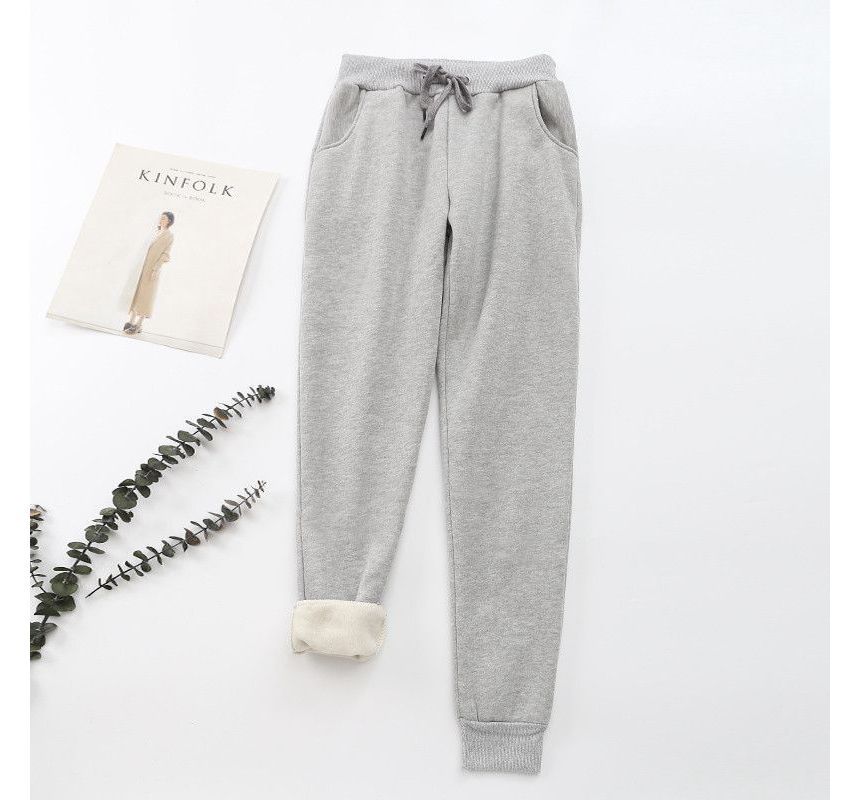 Featherbright - Effen fleece pyjama-joggingbroek