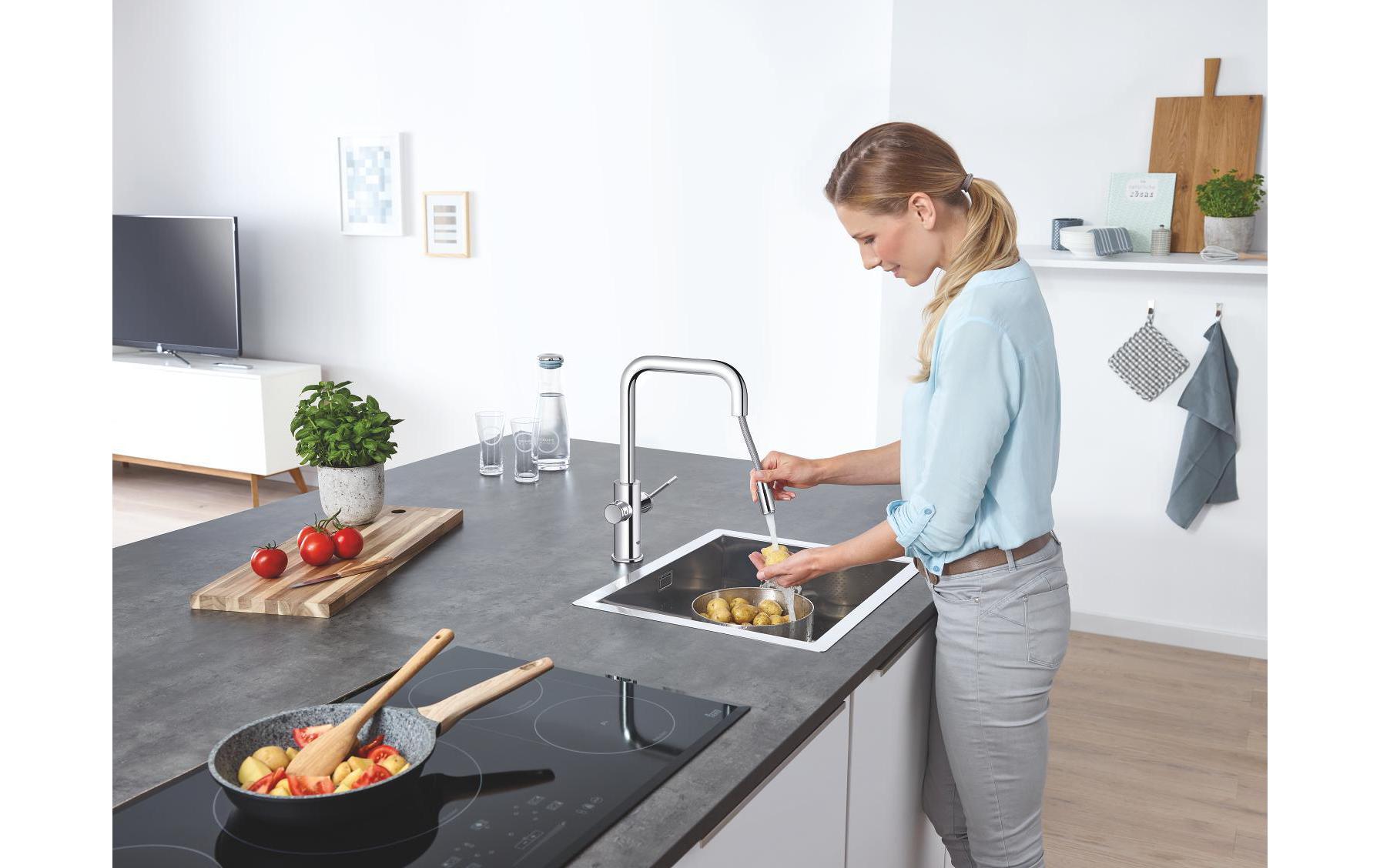 Küchenarmatur Blue Home U-Auslauf, Starter Kit, Chrom<br>Die frischste Wasserquellen