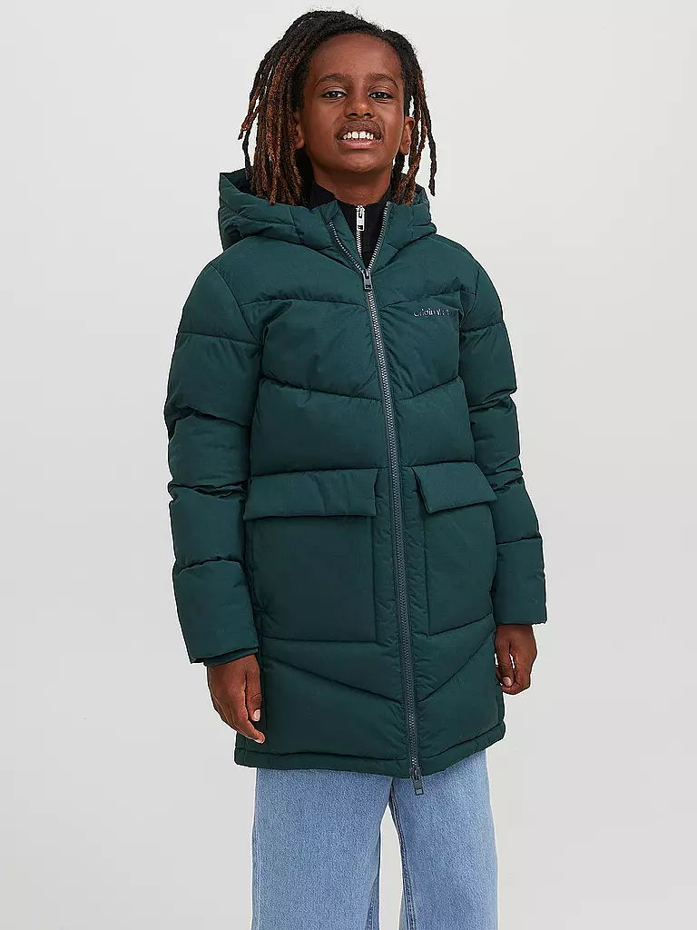 JACK & JONES Jungen Steppjacke  JORVESTERBRO dunkelgrün