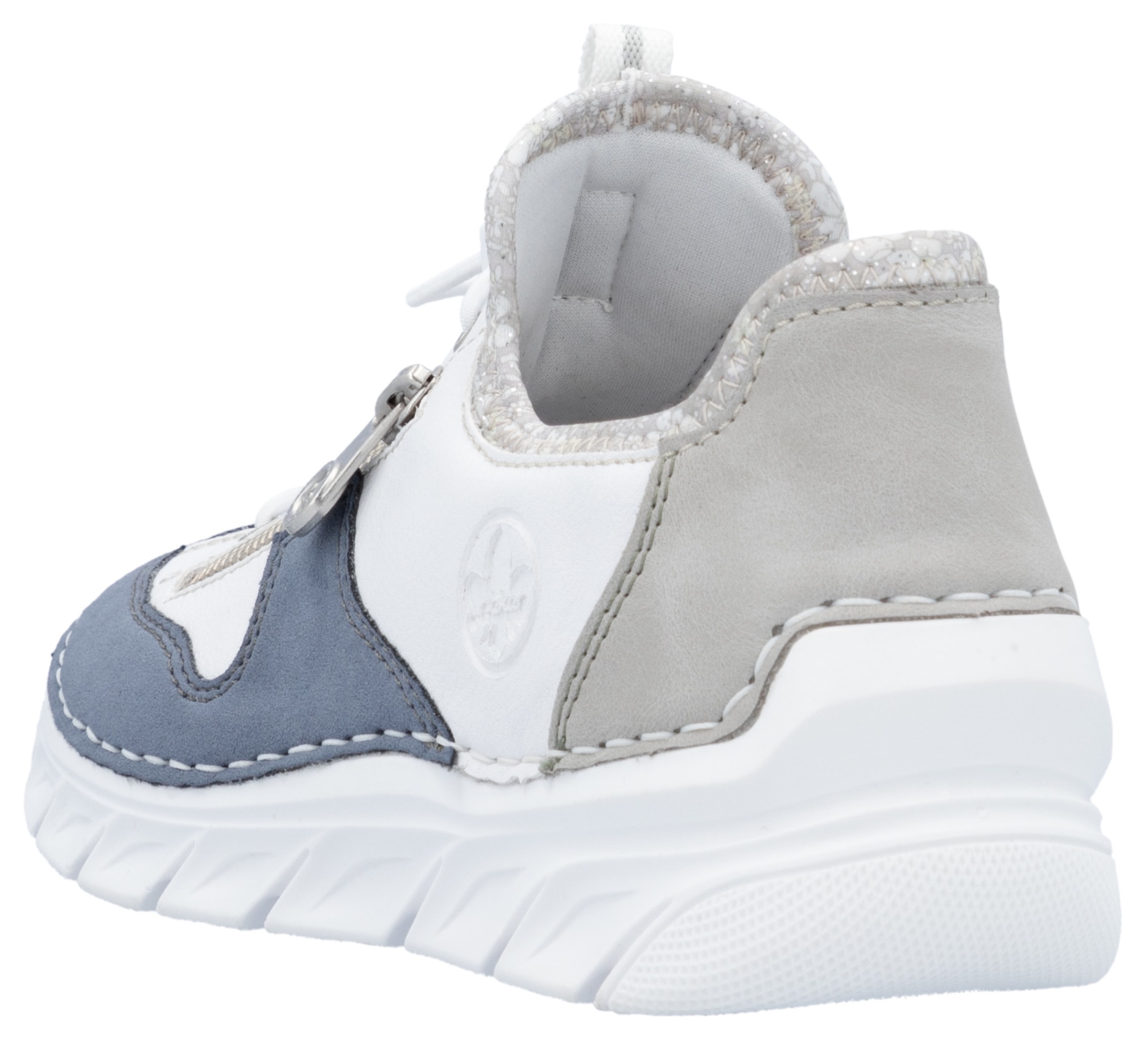 Rieker Slip-On Sneaker  Slipper, Freizeitschuh mit kontrastfarbenen Besätzen