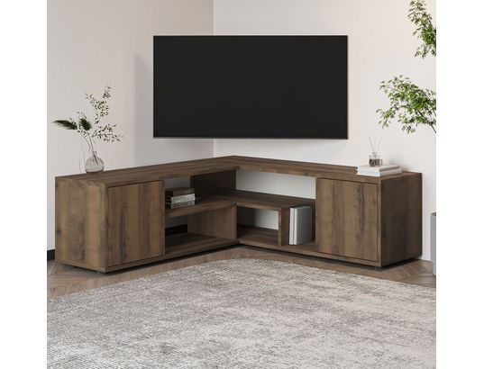 CONCEPT1 - Meuble TV Rosa noyer antique 120-125 x 35 x h40 cm