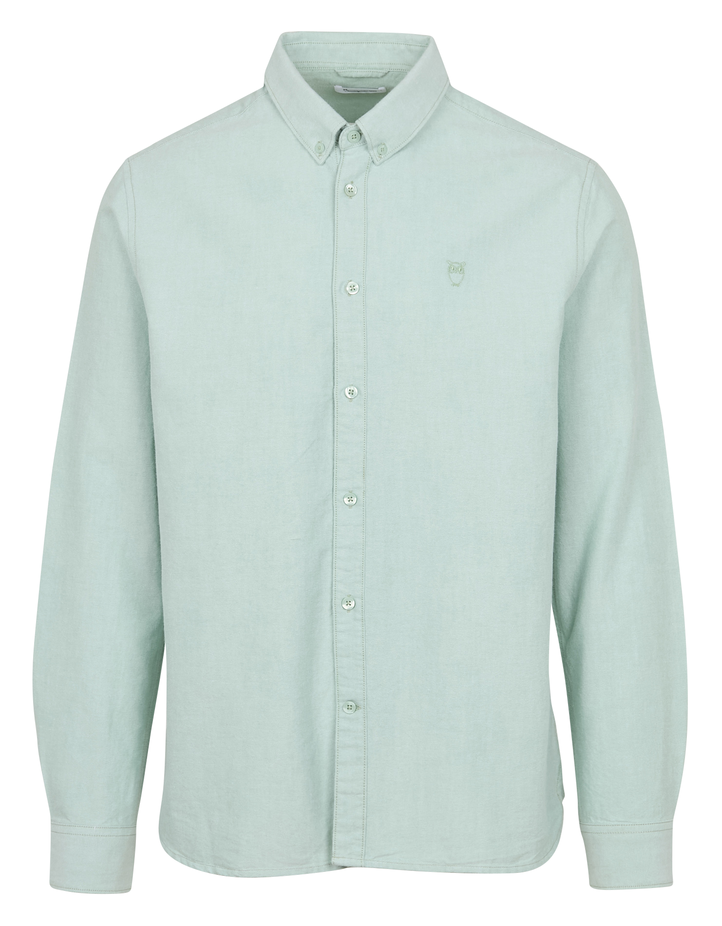 Chemise droite col classique en coton biologique | Vert