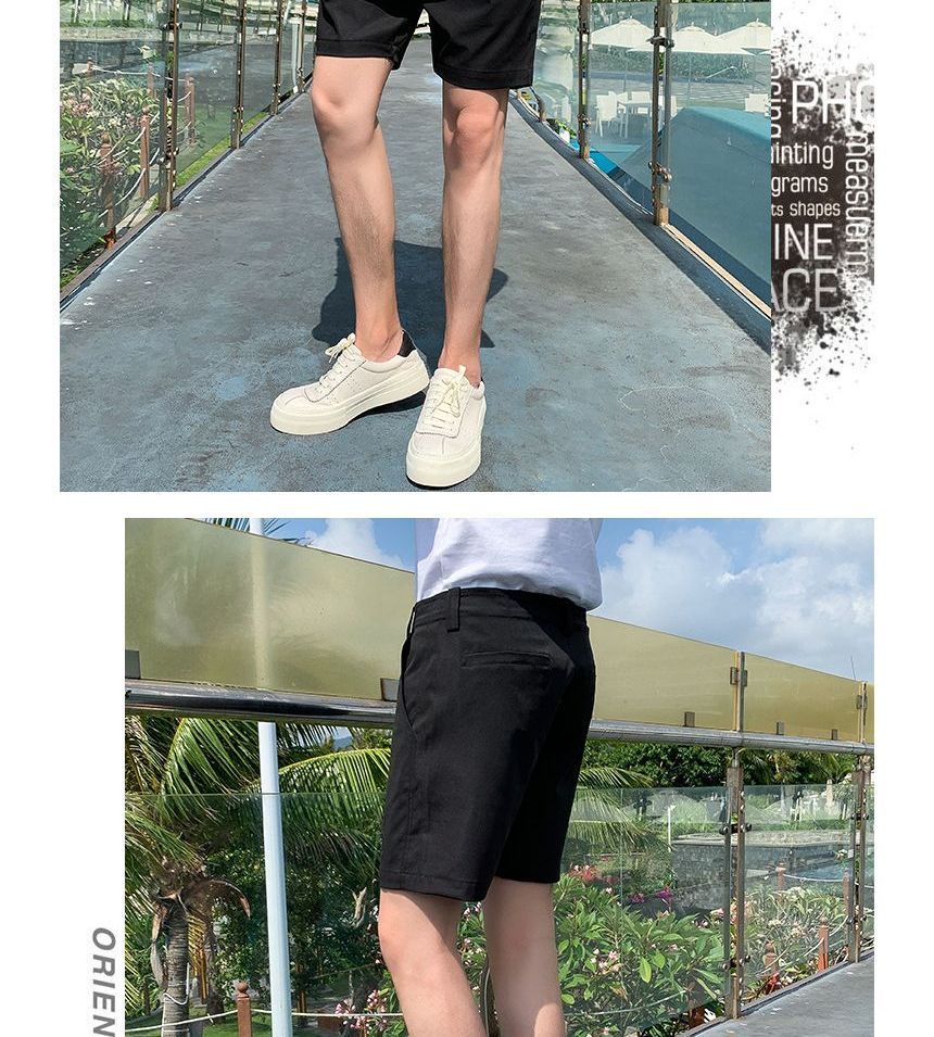 Ninine - Mid Rise Plain Shorts