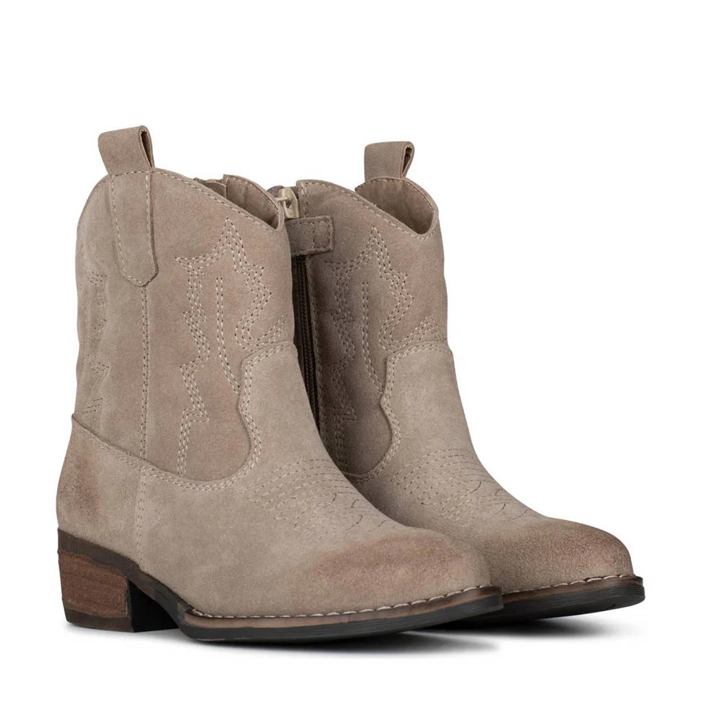 PS Poelman Bilasuède cowboylaarzen beige
