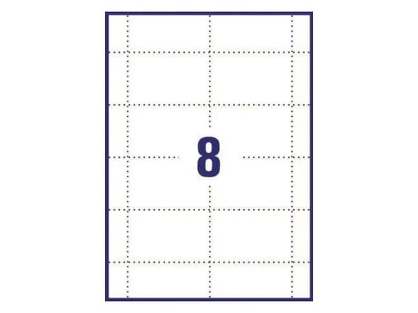 Avery - Hvit - 86 x 55 mm 200 etikett(er) (25 ark x 8) etiketter til navneplater