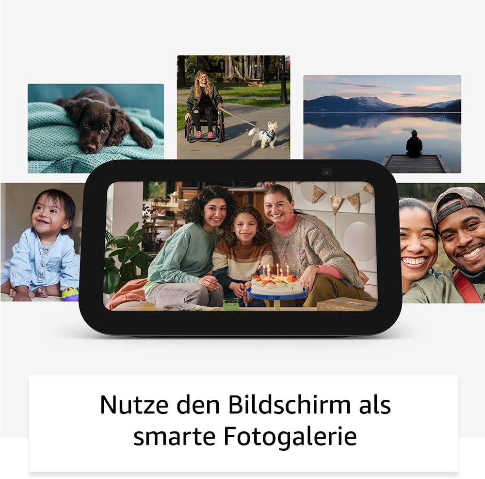 Echo Show 5 (3. Gen.) | Anthrazit + Blink Mini Kamera, funktioniert mit Alexa - Smart Home-Einsteigerpaket