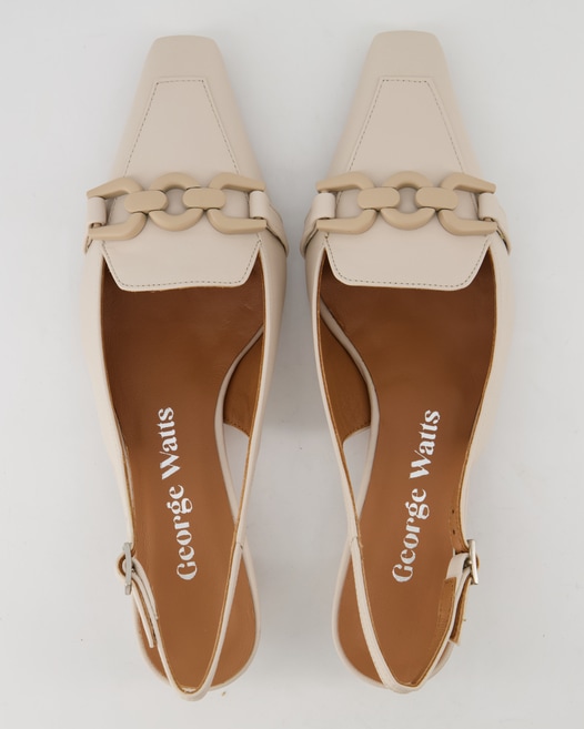 George Watts G9512 Slingpumps in Beige