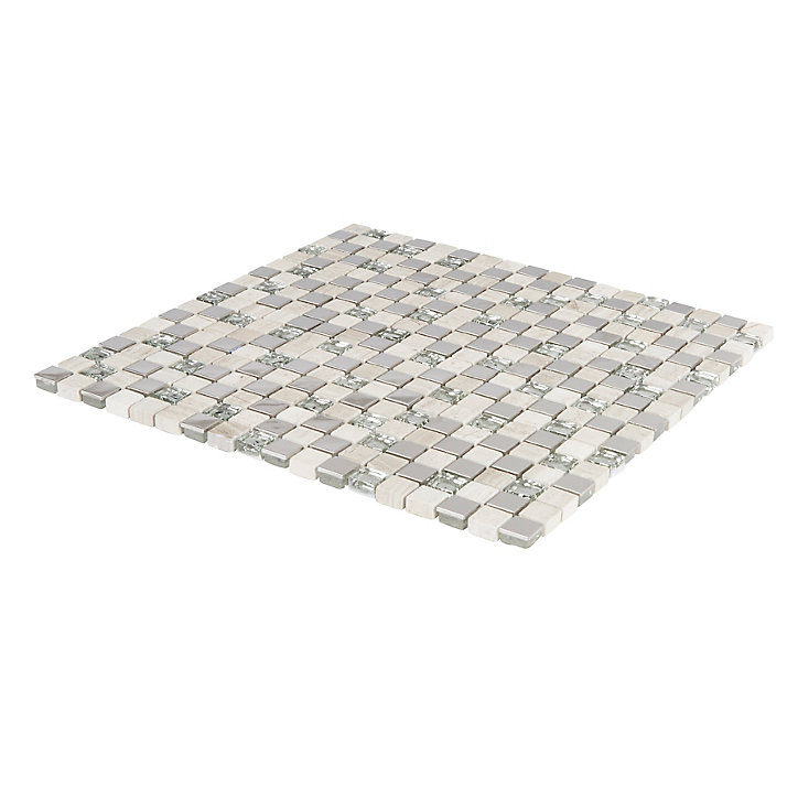 Mosaïque Mecine gris 30 x 30 cm Colours