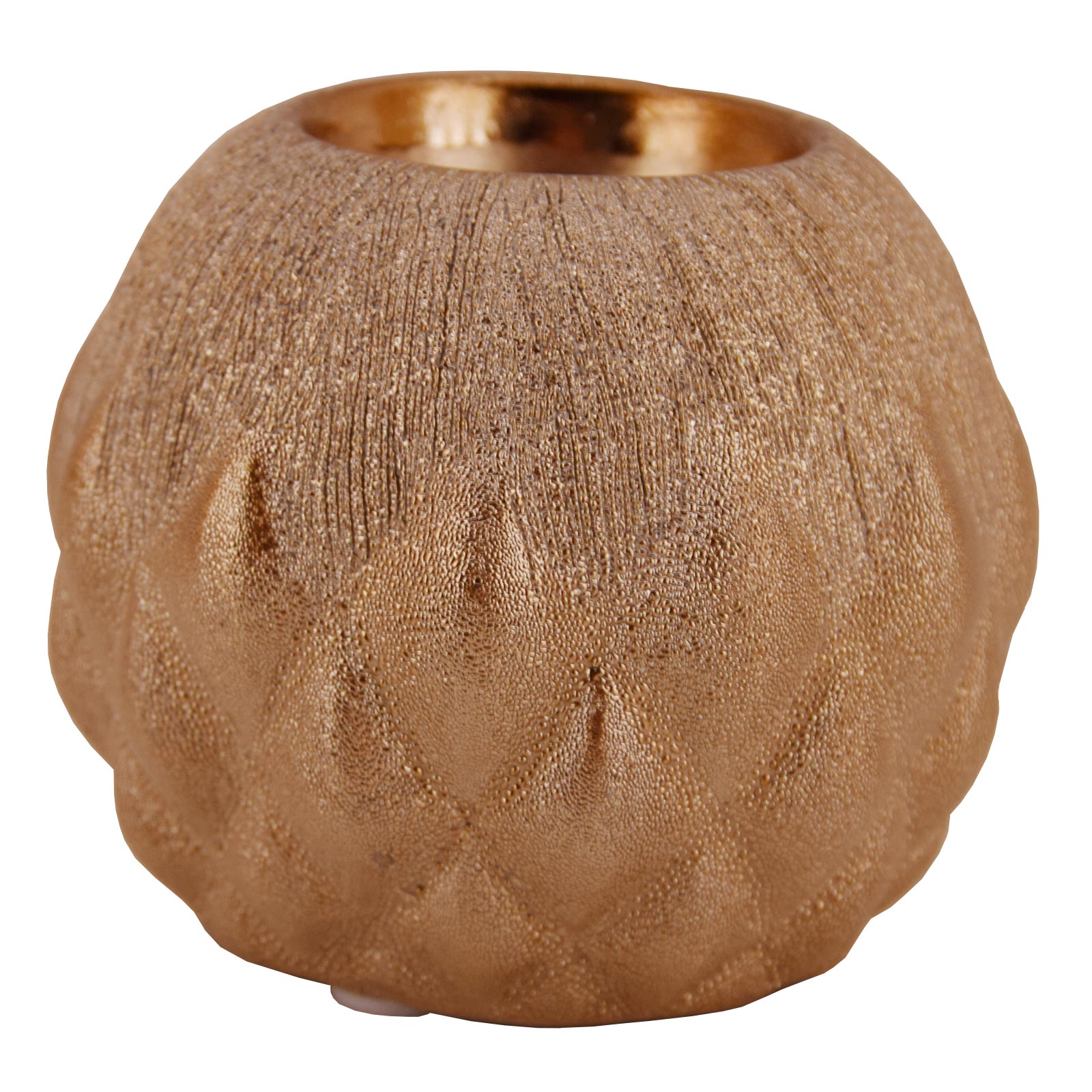 Teelichthalter - champagner - Kugel