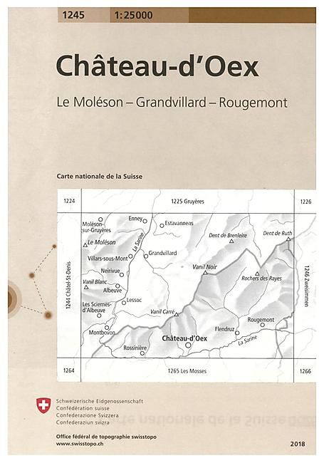 BUNDESAMT - 1245 CHATEAU D OEX ECHELLE 1 25 000