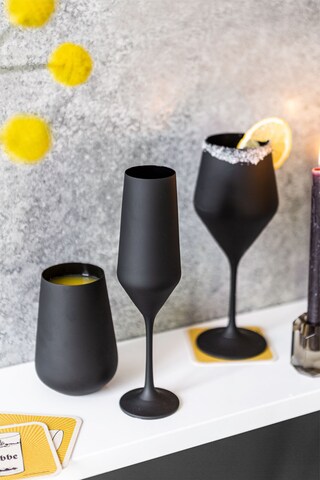 BOHEMIA SELECTION Sektglas JANE schwarz