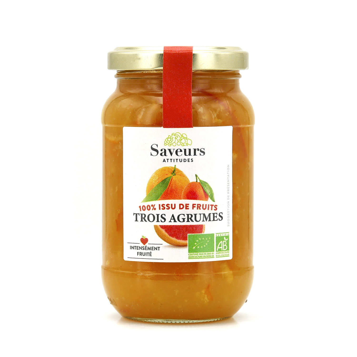 Confiture aux trois agrumes bio sans sucre ajouté