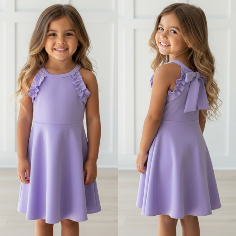 Bow back dress - Lila