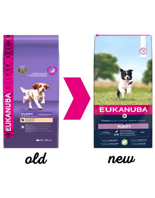 Eukanuba Puppy Small & Medium Breed Lam - Puppy-Hondenvoer