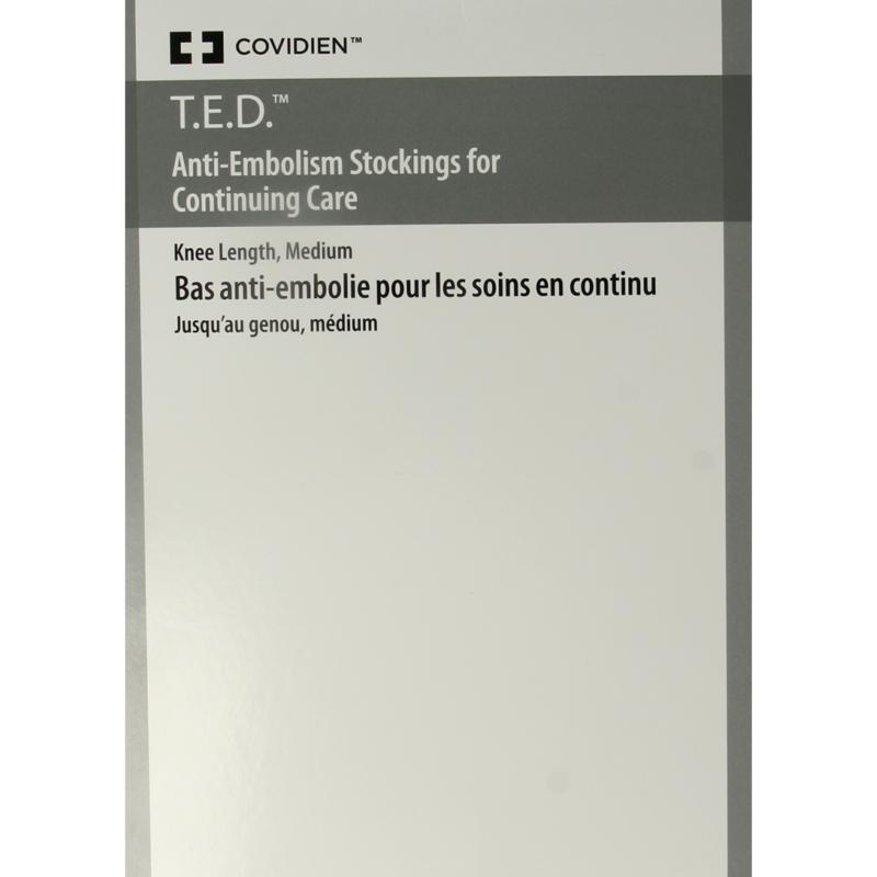 Covidien Ted continuing care knie beige maat M reular 1 Paar