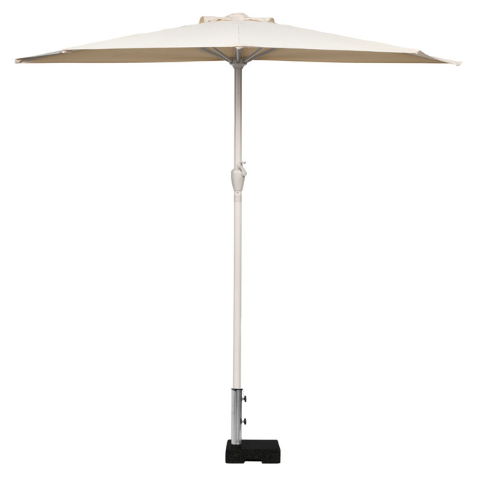 Altanparasol m/krank sandgrå B270 x D135 x H234 cm