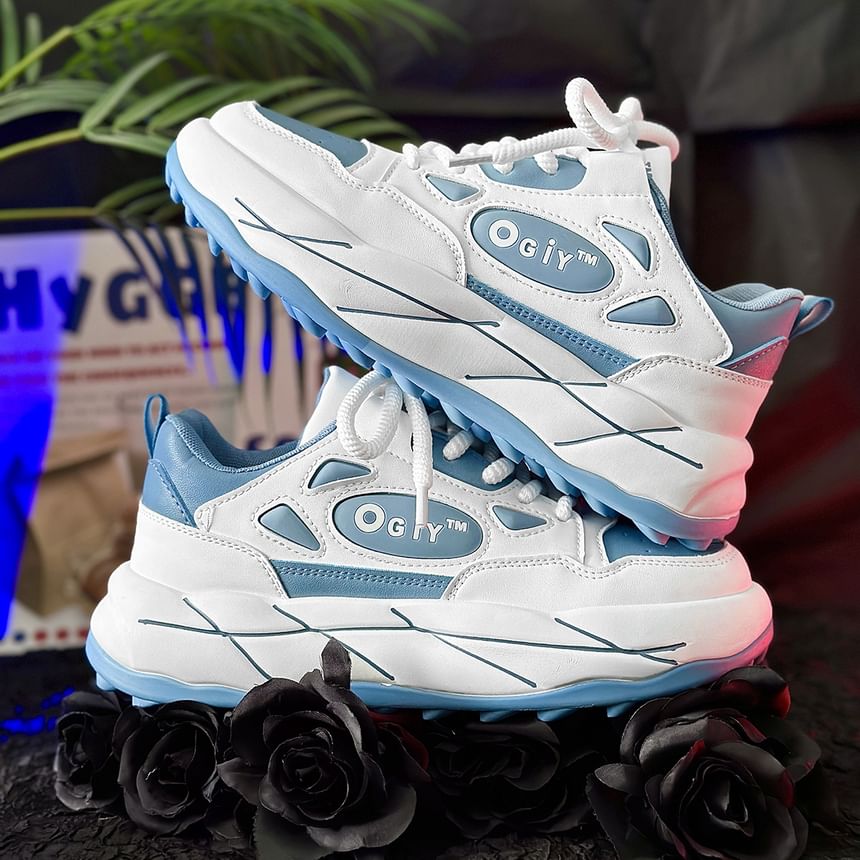 Tanzanite - Platform Paneel Sneakers