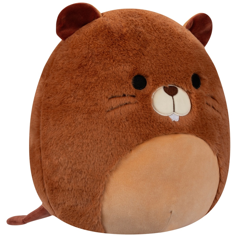 Original Squishmallows Fuzz-a-Mallows 30cm Chip der Biber Plüschtier