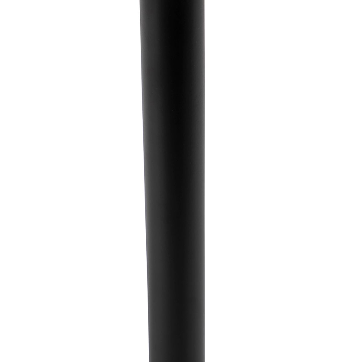 Tafellamp zwart met ovale velours kap zwart 35cm - Simplo