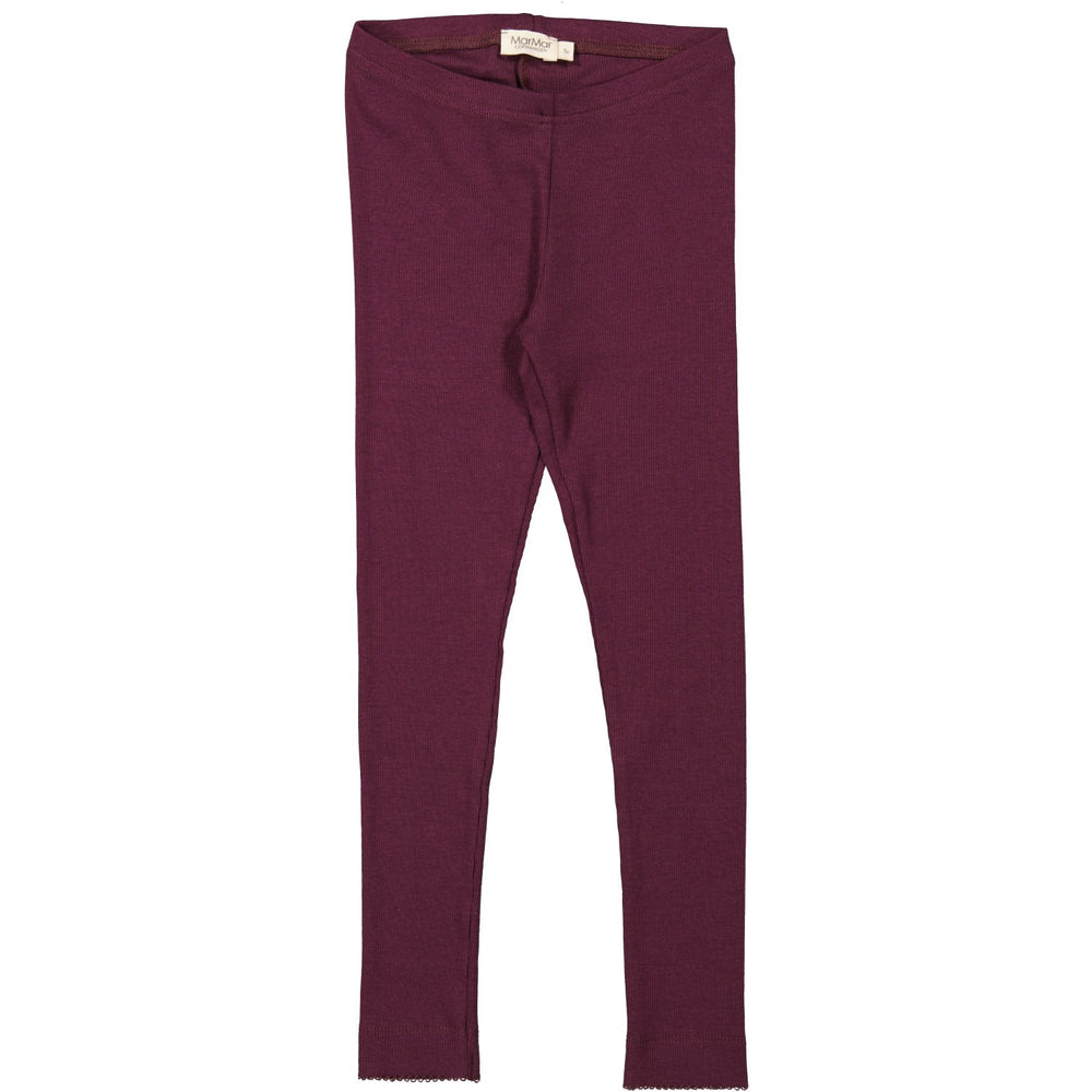 Køb MarMar Modal Fine Rib Deep Mulberry Leg Leggings