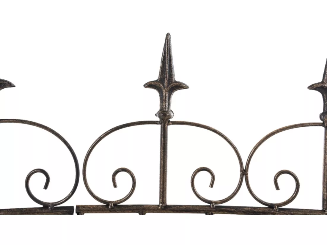 Lot de 4 Clôture de jardin - Métal & Métal - Bronze - Mangold
