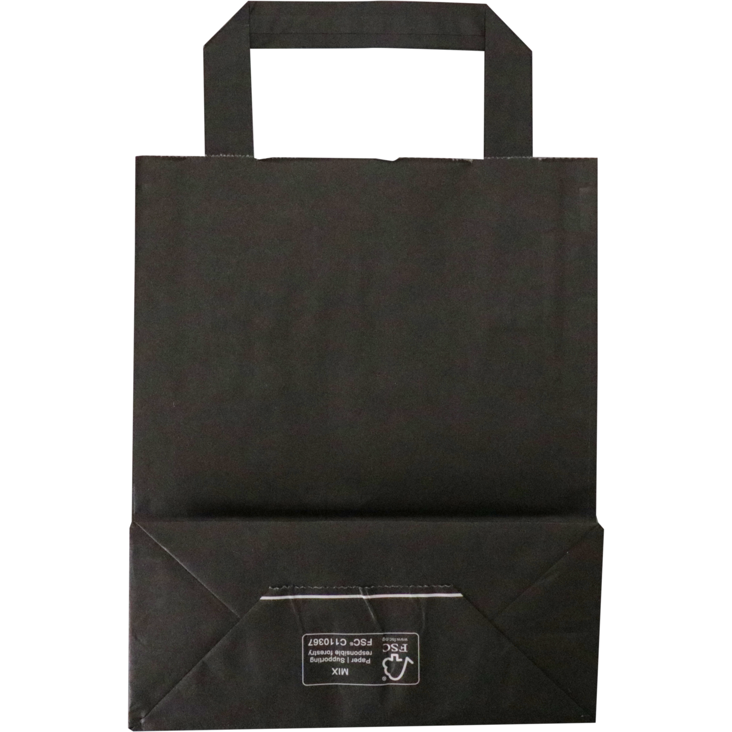 Tas, Papier, platte handgreep, 18x 8x22cm, draagtas, zwart
