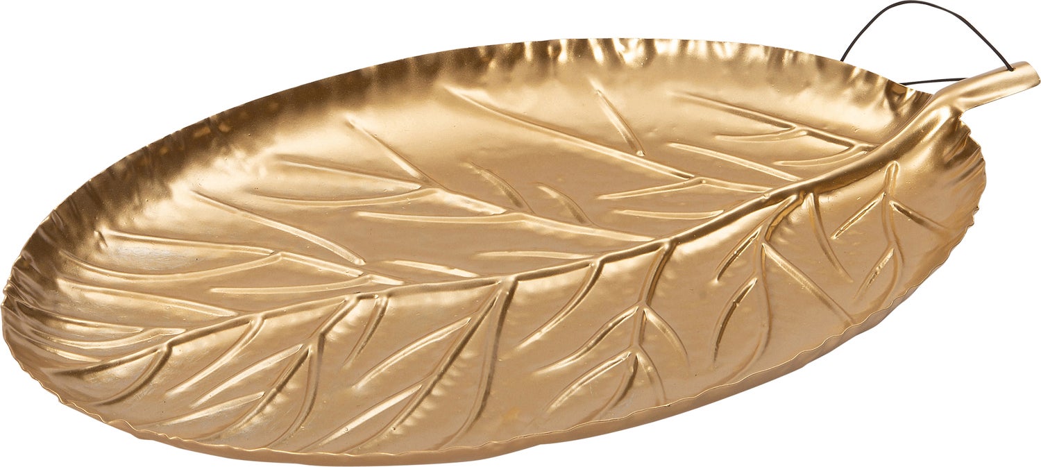 Intratuin onderbord blad 35 x 22 x 3 cm goud