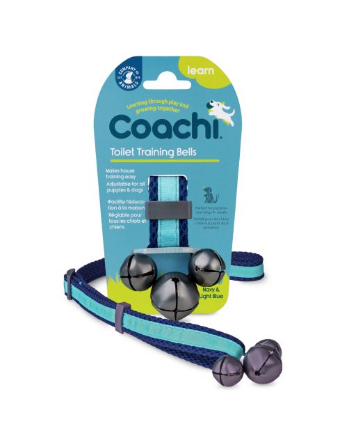 Coachi Toilet Training Bells - Hondenopvoeding - Navy Lichtblauw