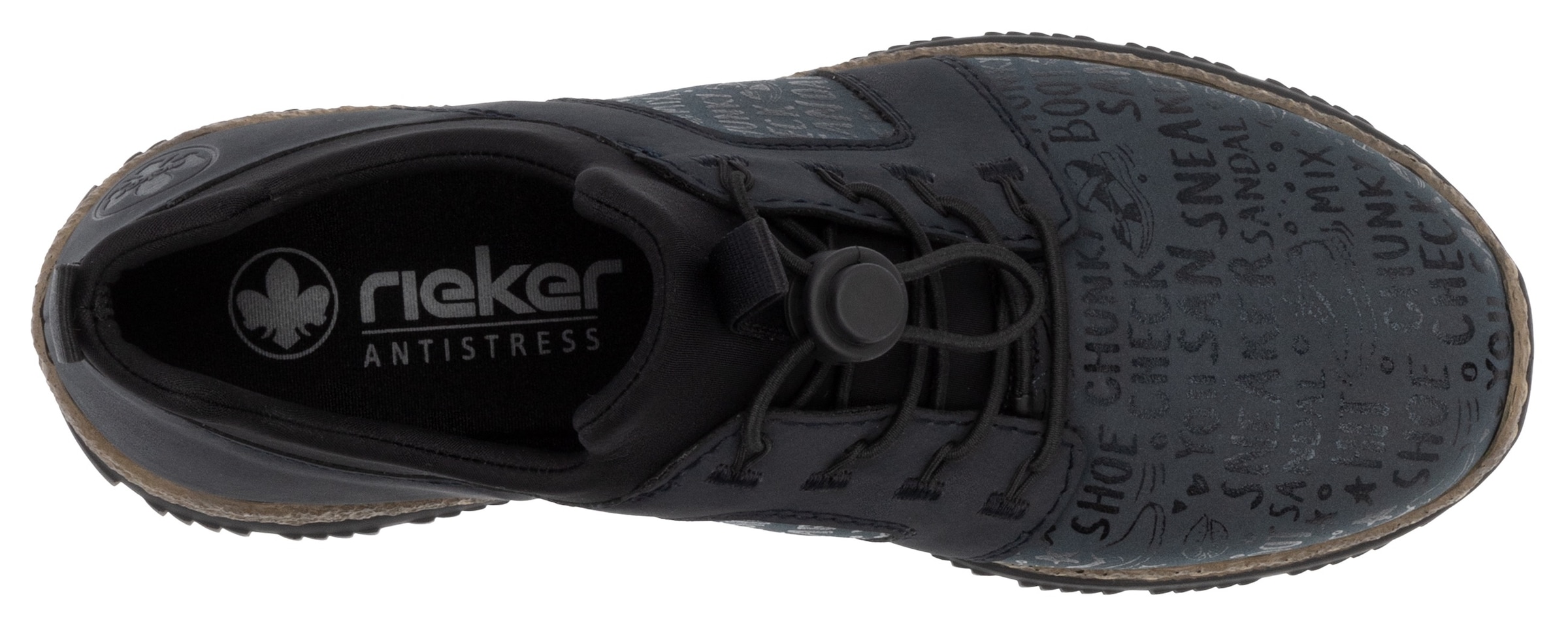 Rieker Slip-On Sneaker  , Schlupfschuh, Freizeitschuh, Halbschuh mit praktischen Anziehlaschen