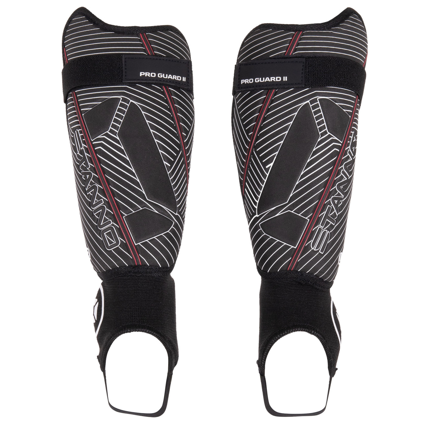 Stanno Pro Guard II Scheenbeschermers Zwart Wit Rood