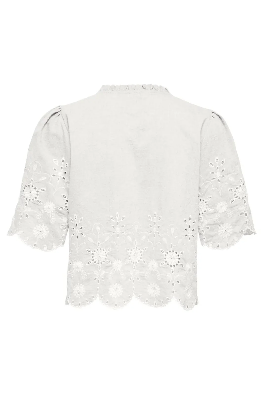 Only Onlmiffy S/S Emb Tie Top