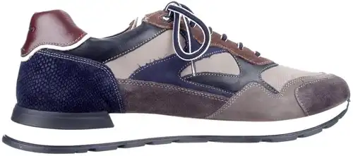Australian grijs/taupe/blauw combi 15.1669.03-KK6 - maat 47 veterschoen grijs/taupe/blauw combi - maat 47 Calandschoen