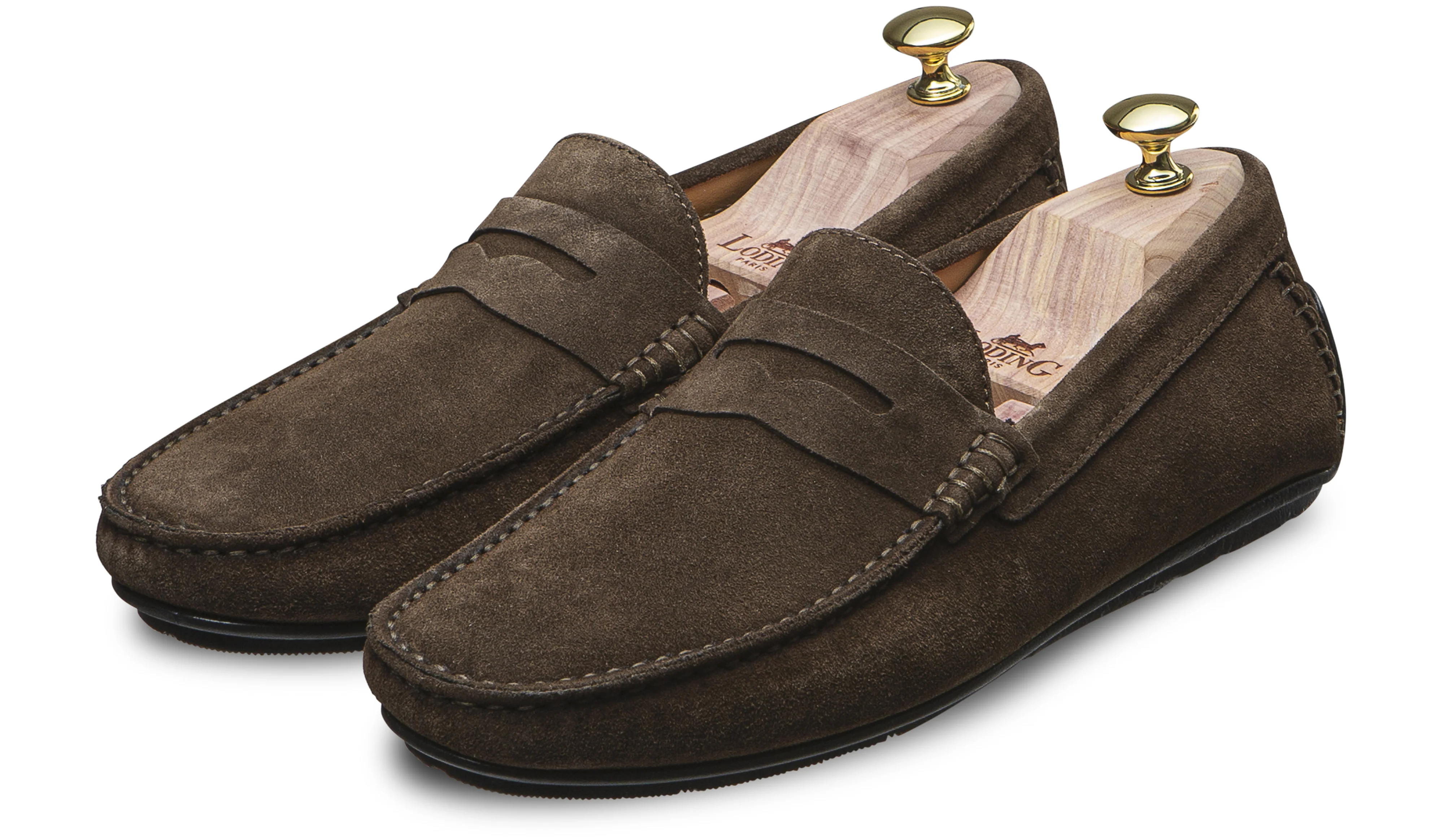 Mocassin driver d'été pour homme velours marron Fiorano 700