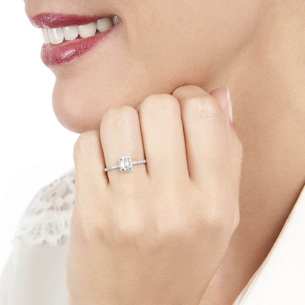 Bague Solitaire Meylia Or Blanc Diamant