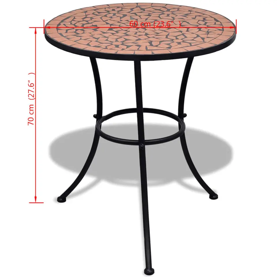 vidaXL - Tafel - Bruin - Keramiek - 60 x 70 cm