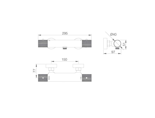 IMEX - Mitigeur de douche Ensemble douche thermostatique or brossé - line
