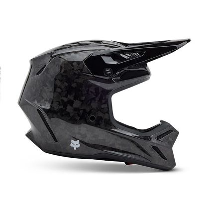 Casque cross Fox V3 RS CARBON SOLID 2025 - Noir