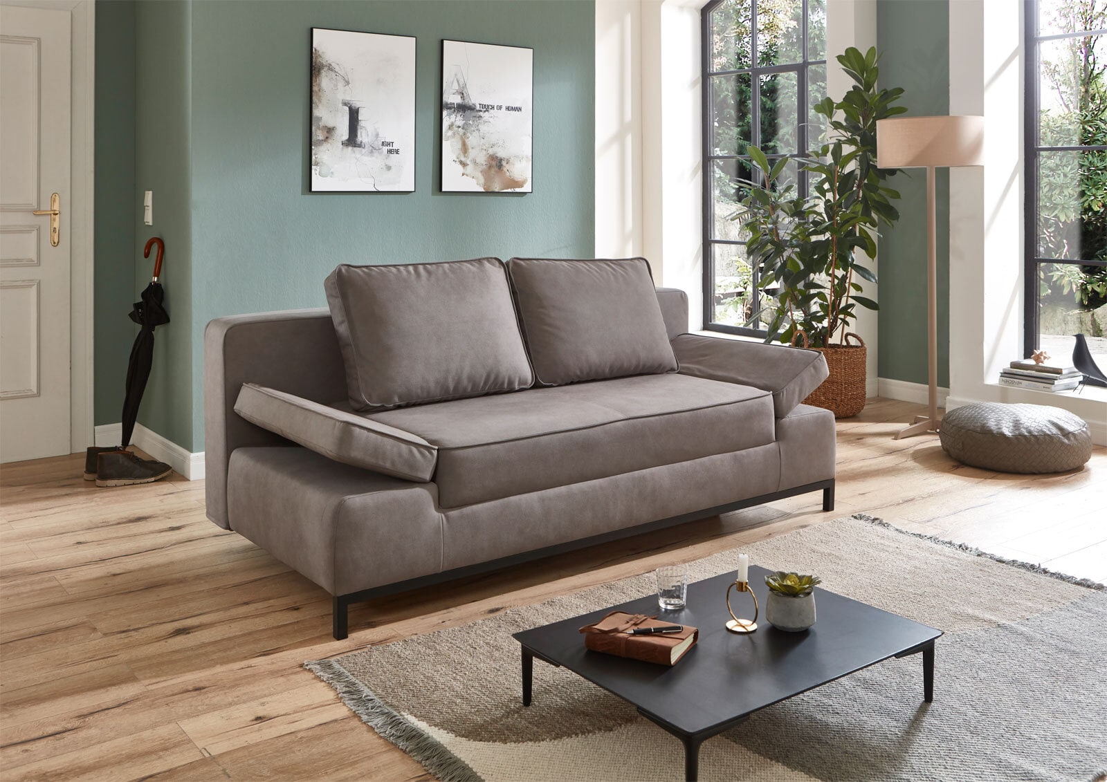 Schlafsofa Jarny 202x90x97 cm anthrazit