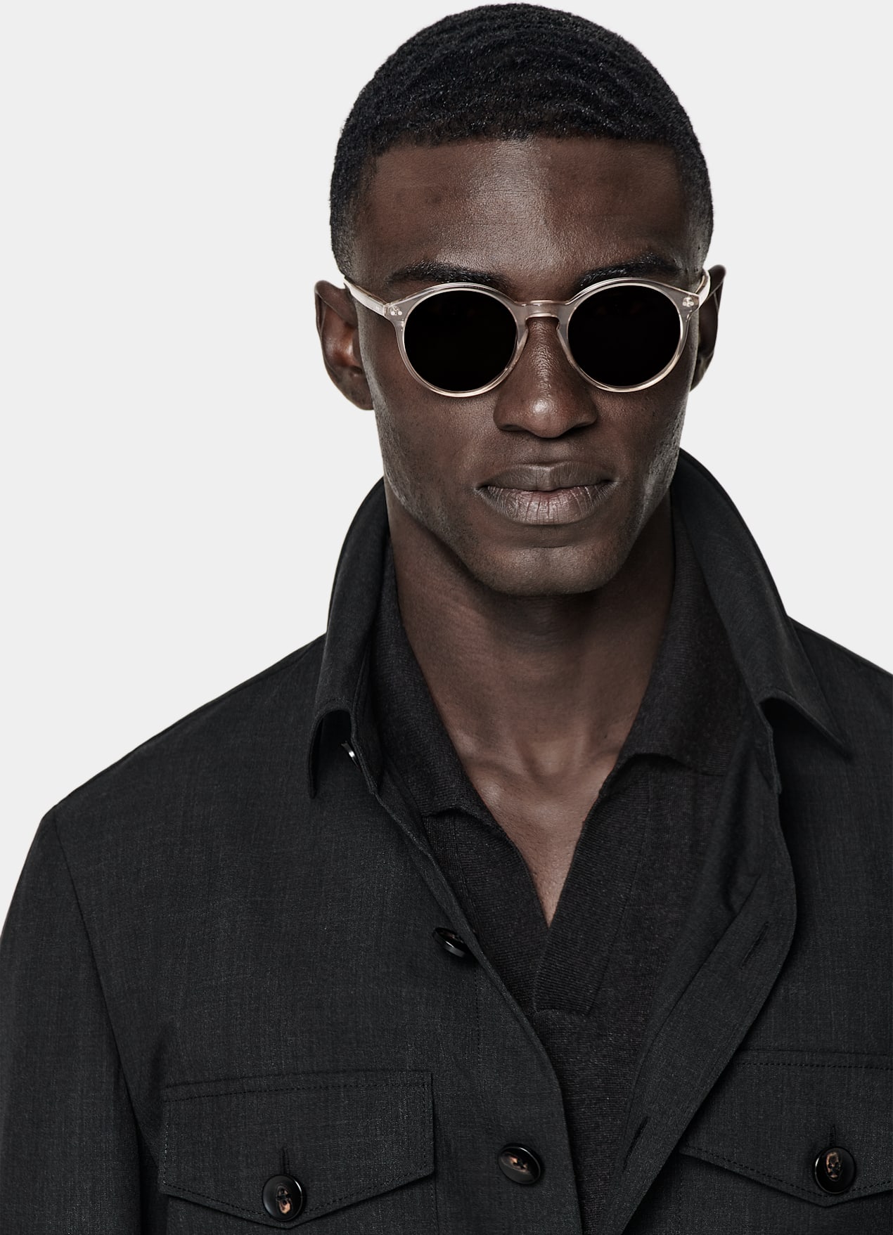 Veste chemise coupe Relaxed gris foncé