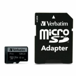 128GB Micro SDXC Pro Speicherkarte   SD Adapter Class 10 / U3 / UHS-I / 90 Mbit/s (47044)