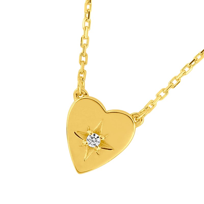 Collier Femme - Oxyde de zirconium - Or 18 Carats - Longueur : 42 cm