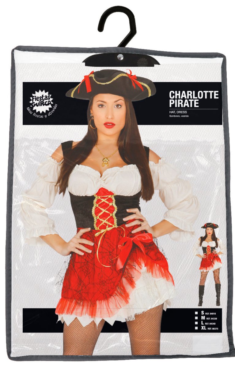 Piratenpak Dames Rood