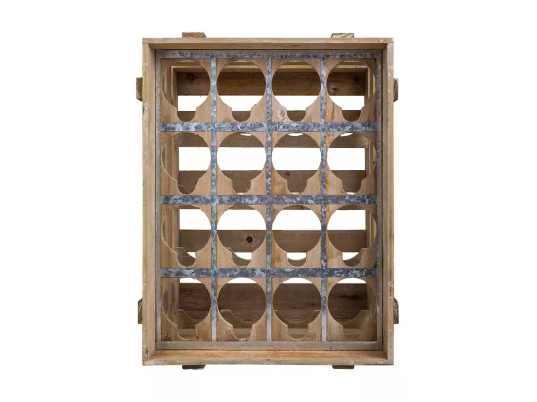 Tiroir casier à vin en bois marron 41x32x55h