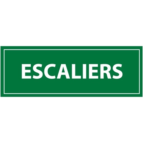 Plaque de porte Evacuation par Escalier